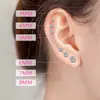 Pendientes de Zirconia de Seis Garras Europeos y Americanos Más Vendidos para Mujer, Joyería Elegante, Pendientes de Primavera y Verano, Comercio Exterior Locura de Compra Pendientes Chapados en Oro de 18K