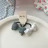 Novo Presilha de Cabelo Infantil Xadrez Preto e Branco Estilo Coreano, Pequeno Laço de Tecido Estilo Chanel, Presilha Bb Doce para Franja Lateral