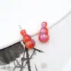 Calabaza de resina colorida con cuentas, cuentas sueltas hechas a mano, borla colgante hecha a mano para DIY, accesorios de acabado