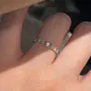Anillo de Plata de Ley S925 con Encaje y Diamantes Estilo Retro Lujo Accesible Moda Gama Alta Único Exquisito Anillo Abierto para Dedo Índice