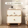 Mesita de noche con forma de ola de madera maciza nórdica, muebles de dormitorio modernos de madera maciza, nuevo armario de almacenamiento para dormitorio de estilo minimalista con cuero