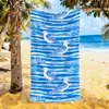Toalha de Praia com Estampa de Gaivota Transfronteiriça Toalha Esportiva Pássaro Marinho Microfibra Absorvente Estampa Digital Toalha de Banho Grande