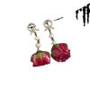 Pendientes de flores originales para mujer, súper hada, con borlas de perlas de agua dulce, elegantes y de alta gama que combinan con todo.