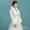 Chal de piel nupcial otoño nuevo invierno cálido dama de honor vestido de novia cheongsam capa chal blanco fábrica mayoreo
