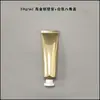 Botella Plástica Vacía de 50 ml, Tubo Aluminio-Plástico Dorado Brillante y Plateado, Limpiador Facial, Cosméticos para el Cuidado de la Piel, Materiales de Empaque Listos para Sub-Embotellar