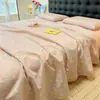Conjunto Novo de Lençol e Tapete de Algodão Grosso de Verão, Peça Única para Quarto de Casa ou Dormitório Estudantil, Conjunto de Três Peças, Adequado para Todas as Estações