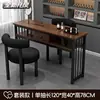 Conjunto de Mesa e Cadeira para Manicure Estilo Retrô, Mesa Simples e Fashion para Manicure Individual e Dupla, Preço Especial, Mesa Econômica para Salão de Manicure Estilo Japonês