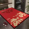 Felpudo de Entrada a Prueba de Polvo Sin Lavar Felpudo para Pies Celebración de Año Nuevo Regalo de Mudanza Resistente a la Suciedad Antideslizante Felpudo de Bobina Roja