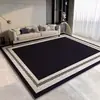 Alfombra de terciopelo de cristal para sala de estar, antideslizante, alfombra de área grande para uso doméstico, alfombra estampada lavable de lujo ligero, alfombra para el hogar