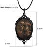Comercio exterior transfronterizo Amazon Gothic Crow, Skull Glass Black Colgante Collar Factory Outlet