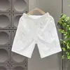 Moda Verão 2026 Novo Shorts Cargo com Bolso Grande Calças de Praia Versátil Americano Calças de Cinco Pontos Retas Largas Masculinas