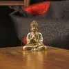 Latão Puro Grande Buda Shakyamuni Estátua Ornamento Bolso Cobre Buda Shakyamuni Decoração de Mesa Cobre Buda Ornamento Artesanato
