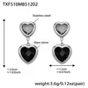 Acero Inoxidable Corazón Cortado Borde de Pan Piedra de Vidrio Bola de Acero Conjunto de Collar Pulsera Aretes Chapado en Oro Real de 18K Que No Se Desvanece