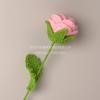 Ramo de rosas tejidas, flores falsas, flores artificiales tejidas a mano, flores de lana terminadas, regalo de San Valentín