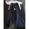 Pantalones de Senderismo de Nailon Azul Marino Cortados en Diagonal para Hombre, Temporada de Primavera, Pantalones Casuales de Pierna Ancha de Seda Helada de Secado Rápido, Pantalones Largos Rectos de Corte Limpio