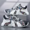 Zapatos Europeos para Hombre, Tenis con Estampado Novedoso de Primavera, Zapatos de Padre Gruesos para Aumentar la Altura, Deportivos Casuales de Primavera y Verano