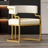 Silla de Comedor de Lujo Ligero Silla de Recepción de Salón de Belleza Silla de Maquillaje Sillón Individual Silla para Cliente de Salón de Uñas