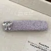Corea del Sur Lujo Ligero Sentido de Alta Gama Brillo Fino Clip de Pato con Pedrería Dulce Moda Clip para Flequillo Lateral Pasador Roto Accesorios para el Cabello