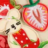 Nuevos Artículos Más Vendidos Lindos Dibujos Animados Serie de Animales de Fresa Accesorios para Ropa Autoadhesivos Accesorios DIY Bordados Pegatinas de Tela