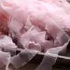 Renda plissada sanfonada de camada única com babados de 5 cm de largura Gola Punhos para Vestido Lolita Acessórios de Vestuário DIY Feitos à Mão