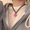 Moda de Estilo Europeo y Americano Collar de Amor de Doble Capa Costura para Mujer Estilo Frío para Mujer Cadena de Suéter Larga Hip-hop para Mujer Ins Trendy