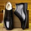 Zapatos de Piel para Hombre 2025 Invierno Tres Juntas de Terciopelo para Hombre Talla Grande Botines Cortos de Caña Alta Formales de Negocio Zapatos de Algodón Dropshipping