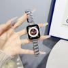 Uma Pulseira de Metal Assimétrica Cravejada de Diamantes Adequada para Apple 89 S10 S11 Huawei Fit4 Gt5 Xiaomi Wristband