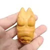 Sandalia Creativa de Sándalo Dorado con Mango de Pezuña de Cerdo, Artesanía Decorativa de Regalo de Madera Maciza, Rastrillo de Dinero Adorno de Pezuña de Cerdo