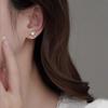 Aretes de Aro con Perlas 2025 Nuevos Populares Zirconia Plata Esterlina S925 Aretes Clips para Orejas Lujo Accesible y Elegante de Alta Gama