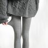 Leggings Grises Vintage de Lunares para Mujer Otoño e Invierno Terciopelo Lunares Puros Pantimedias Ajustadas Blanco Leche Calentadores