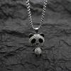 2021 Nova Marca de Moda Full Diamond Cute Little Panda Colar Simples Moda Longa Corrente de Lã Pingente Acessórios Mulheres