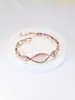 [Pequeño al por mayor] Pulsera Ojo de Gato de Color para Mujer Pulsera Sencilla de Oro Rosa Casual Texto Exclusivo Transfronterizo