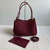 Estilo Otoño e Invierno Primera Capa Gamuza Tejido Bolsa Paracaídas Gran Capacidad Bolsa Cubo Transfronteriza Bolso de Hombro Cruzado de Moda para Mujer