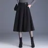 Falda de Moda con Caída para Mujer 2026 Otoño/Invierno Nueva Falda de Línea A Adelgazante de Cintura Alta Elegante Casual Falda Acampanada Moderna