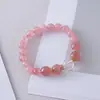 Pulseira de Ametista Uruguai Natural Feminina Círculo Único Cristal Torre Amarela Cristal Branco Cristal Rosa Pulseira de Contas de Transferência para Presentes