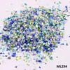 30 Colores Piedra Mineral Imitación Grava de Vidrio Asimétrica Pluma Decorativa Creativa DIY para Uñas Portaplumas Marco de Fotos Material de Relleno para Pintura