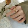 Viento Ins Europeo y Americano Hilo Apertura Hueca Anillo de Acero de Titanio Galvanizado Oro 18k Joyería de Mano para Hombres y Mujeres al por Mayor A275