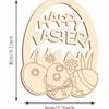 Huevo de Pascua de Amazon madera en blanco hogar ventana tienda sala de estar diy colgante de madera pintado a mano personalizado