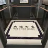 Alfombrilla de piso de elevador corte de logo alfombra especial para semana de coche pegamento para piso de PVC corte de cuero imitación mármol