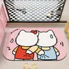 Alfombra de Piso de Barro Diatómico de Anime de Dibujos Animados para el Hogar, Entrada de Baño, Alfombra Absorbente de Agua, Fácil de Limpiar, Alfombra de Piso de Baño, Dropshipping