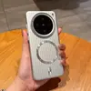 Adequado para capa de celular vivo X300 Pro, nova capa magnética com pintura metálica, capa com botão de metal IQOO 15U, capa ondulada S60