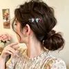 Grampo Lateral Clareador Outono/Inverno Feminino Retrô Sem Costura High-End Grampo para Franja Estilo Coreano Atmosfera Fashionável Grampo de Uma Palavra Acessórios de Cabelo