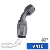 Tubo de aceite de goma AN10 0 grados, 45 grados junta de tubería de aceite fría para coche modificado trenzado de nailon resistente a altas temperaturas