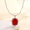 2024 nueva joyería Huabi cobre chapado en oro simulación color tesoro gordo rectangular 20*23 moda colgante collar