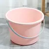 Balde de Lavanderia Espesso com Tampa, Balde Plástico Doméstico, Balde de Banho para Dormitório Estudantil, Balde Grande para Armazenamento de Água, Balde de Água para Atacado
