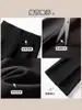 [Chanel] Calças pretas flare de outono para mulheres, cintura alta, modeladoras, para baixinhas, conjunto estilo coreano, calças levemente flare para mulheres