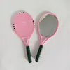 Espejo de Maquillaje de Mano con Forma de Raqueta de Tenis de Mesa Transfronterizo, Espejo Ovalado Creativo de Raqueta de Tenis para Chica Deportista, Personalización en Lotes Pequeños