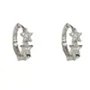 Moda Versátil Exquisita Francesa Hebillas Pequeñas para Orejas Estrella de Circonita Temperamento Lujo Ligero Versátil Pequeñas Sensación de Alta Gama Aros de Oreja Súper Brillantes