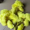 Rama de Ginkgo Tridimensional de 3 Puntas Transfronteriza Simulada para Decoración Suave del Hogar, Decoración de Hoja de Ginkgo Amarilla para Atmósfera de Otoño