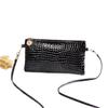 Nova Bolsa Quadrada Pequena com Padrão Crocodilo para Mulheres, Porta-Moedas Japonês e Coreano, Bolsa de Mão, de Ombro Transversal, Couro Envernizado, Porta-Moedas para Chaves e Celular